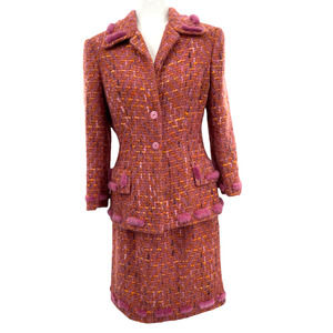 Women's Tweed Jacket and Skirt Set